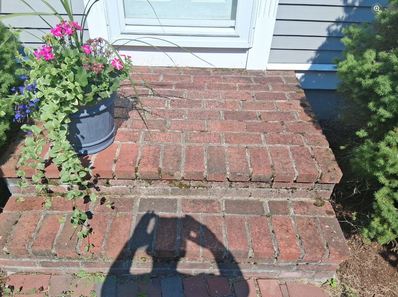 Brick steps before cleaning